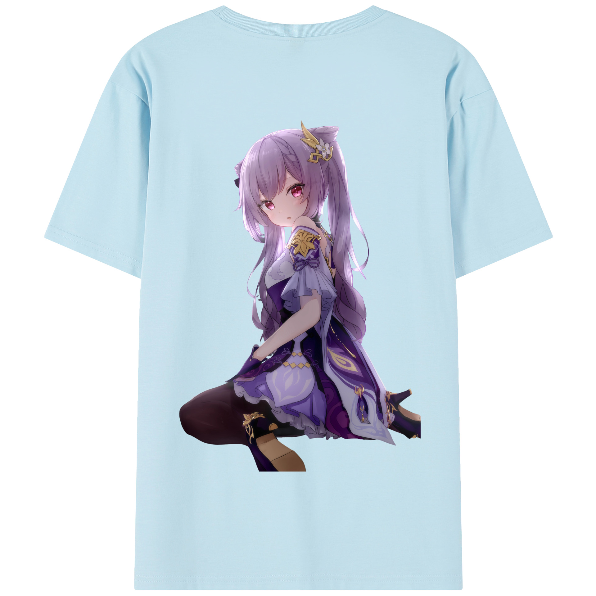 げんし神 刻晴 こくせい genshin Kokusei 綿100％半袖Tシャツ（背面プリント）